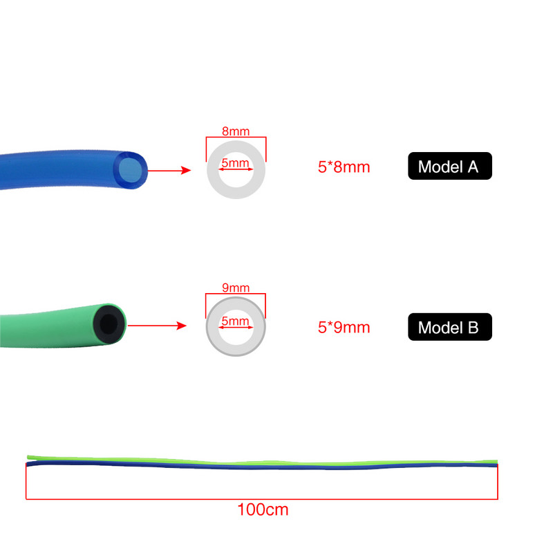 Alconstar 5 kom. Crijevo za motocikl 1M Cijev za gorivo Cijev za plinsko ulje Mekana najlonska cijev za moto motocikl Honda Suzuki Yamaha