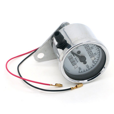 DC 12V Univerzálny motocykel Počítadlo kilometrov Rýchlomer Otáčkomer Motocykel Repasácia Vintage Prístroj Scooter Motor Retro Čierny Meter