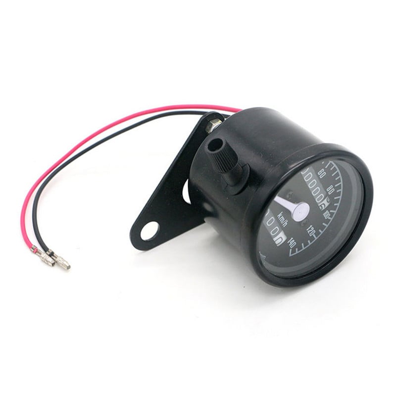 DC 12V Univerzálny motocykel Počítadlo kilometrov Rýchlomer Otáčkomer Motocykel Repasácia Vintage Prístroj Scooter Motor Retro Čierny Meter