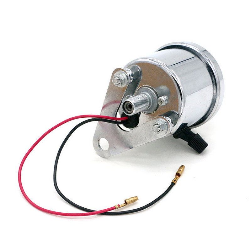 DC 12V Univerzálny motocykel Počítadlo kilometrov Rýchlomer Otáčkomer Motocykel Repasácia Vintage Prístroj Scooter Motor Retro Čierny Meter