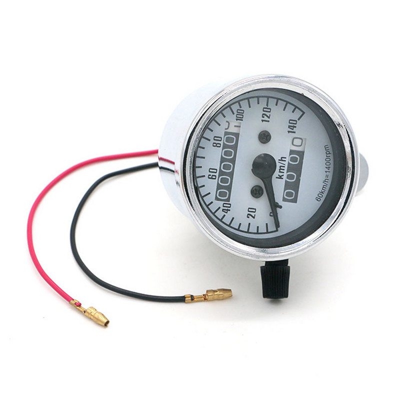 DC 12V Univerzálny motocykel Počítadlo kilometrov Rýchlomer Otáčkomer Motocykel Repasácia Vintage Prístroj Scooter Motor Retro Čierny Meter