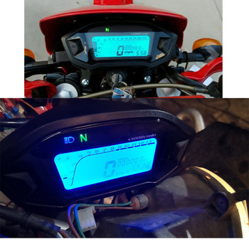 Универсален мотоциклетен скоростомер Одометър 5 предавки 7 Подсветка 13000 RPM 199 kmh MPH Мотоциклет Тахометър LCD