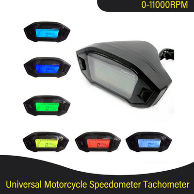 Univerzálny tachometer pre motocykle, počítadlo kilometrov, 5 prevodových stupňov, 7 podsvietení, 13 000 ot./min., 199 km/h, otáčkomer pre motocykle, LCD