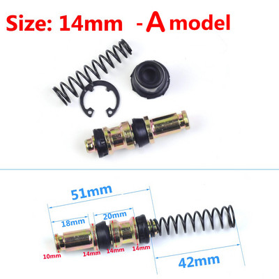 Virzuļa virzuļa remonta komplekti Galvenā cilindra virzuļa statņu remonta piederumi 11 mm 12,7 mm 14 mm 16 mm motocikla sajūga bremžu sūknis