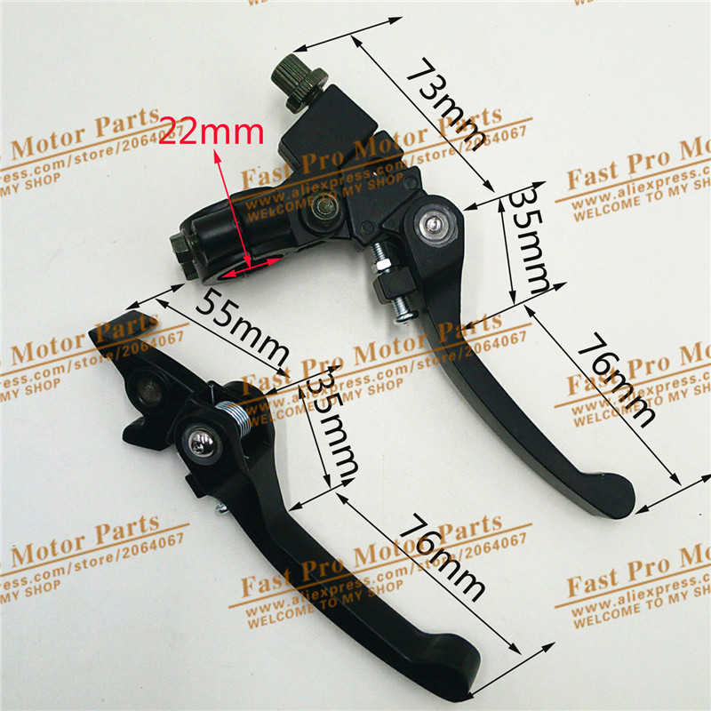 Pit Dirt Bikes dalys Aliuminio lydinys Sulankstomas juodas arba sidabrinis Sankabos svirtis Stabdžių svirtis Tinka CRF KLX Pit Pro Xmotos BSEKAYO