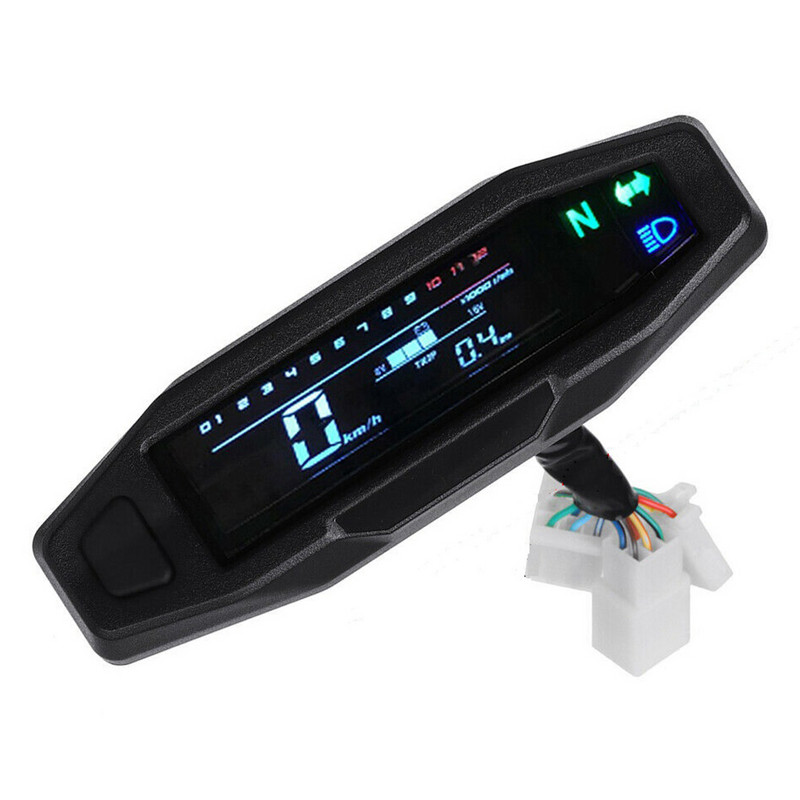 Vitezometru digital LCD pentru motocicletă 1200 RPM Contor de combustibil 12 V Afișaj comutare tensiune Odometru motocicletă pentru rusă KR200