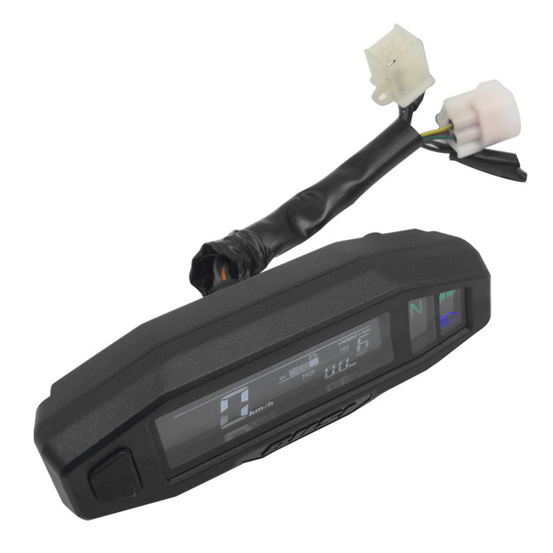 Vitezometru digital LCD pentru motocicletă 1200 RPM Contor de combustibil 12 V Afișaj comutare tensiune Odometru motocicletă pentru rusă KR200