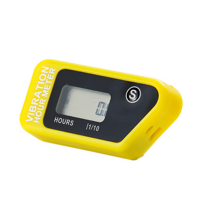 Oranžový digitálny bezdrôtový vibračný merač hodín s resetovateľným meračom pre motocykel, štvorkolku, motocykel, kosačku na trávu, strojové vybavenie 016B