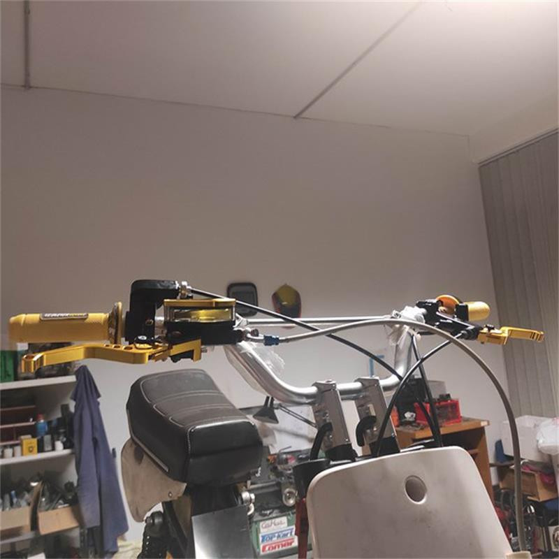 Alconstar- 7/8" CNC μοτοσυκλέτα διπλού υδραυλικού φρένου Συμπλέκτης Κύριος κύλινδρος μοχλός δεξαμενής Fit 50cc-300cc Sport Bike Street Bike