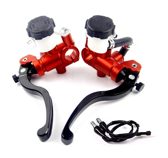 Universalus motociklo stabdžių sankabos siurblio svirtis Vamzdžių sąsaja radialinė 17,5 mm pagrindinis cilindras 22 mm, skirtas vespa hyosung sherco honda