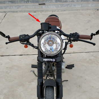 Μοτοσικλέτα Ρετρό Ταχύμετρο Χιλόμετρο 12V Μοτοσικλέτας Μετρητής διπλής ταχύτητας με ένδειξη LED Universal για Harley Kawasaki Cafe Racer
