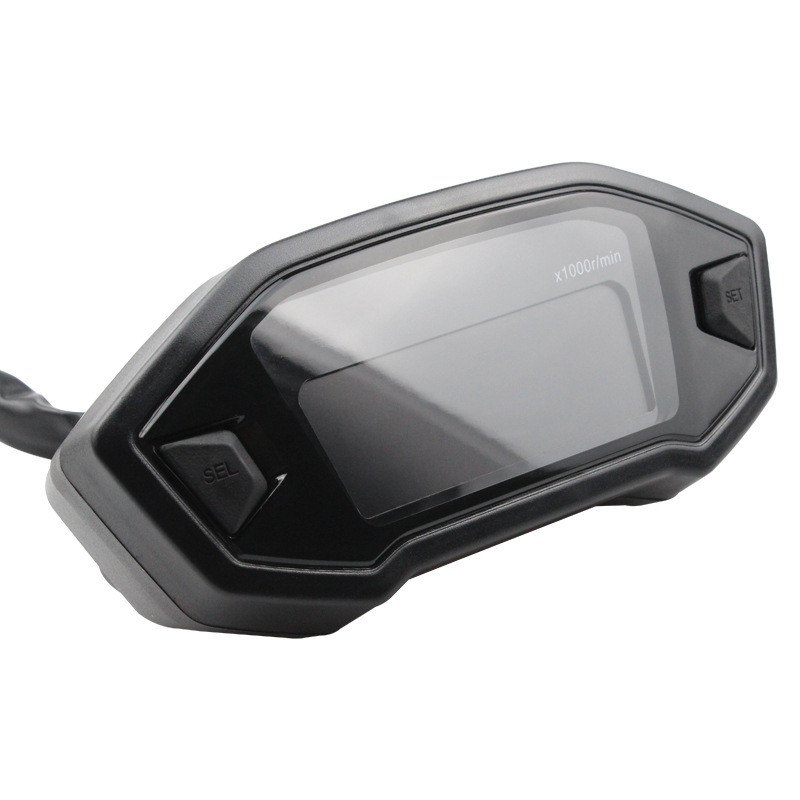 2022 Motocyklový rýchlomer s LCD displejom, univerzálny teplomer, nastaviteľný digitálny displej, rýchlomer, odolné diely pre motocykle