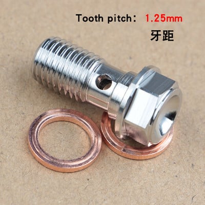 Čeljust kočnice motocikla Banjo vijak odzračni vijak bradavica M10X1.0MM/1.25MM 304 nehrđajući čelik za Honda Yamaha Kawasaki Suzuki