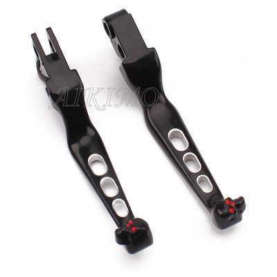 Hliníková riadidlá s pákou brzdovej spojky v štýle lebky pre Harley Sportster Softail Night Train Fatboy Electra Glide Custom