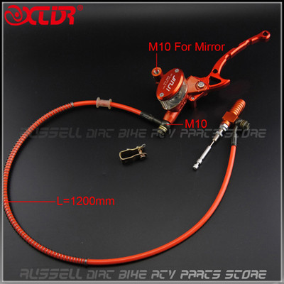 1200 mm hydraulická spojková páka hlavného valca, pletená olejová hadica, 110 ccm, 125 ccm ~ 250 ccm, motocykel Dirt Pit Bike