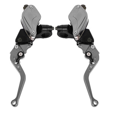 CNC hliníková sada 7/8" 22mm motocyklových hydraulických brzdových spojkových pák s nádržkou hlavného valca