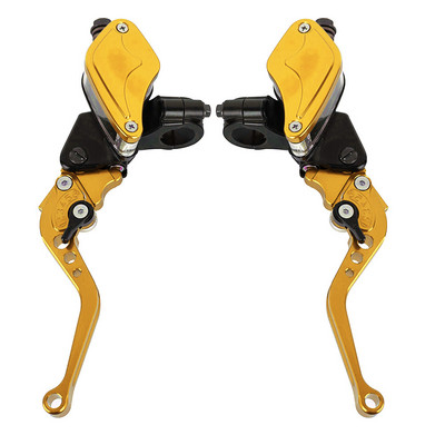 CNC hliníková sada 7/8" 22mm motocyklových hydraulických brzdových spojkových pák s nádržkou hlavného valca
