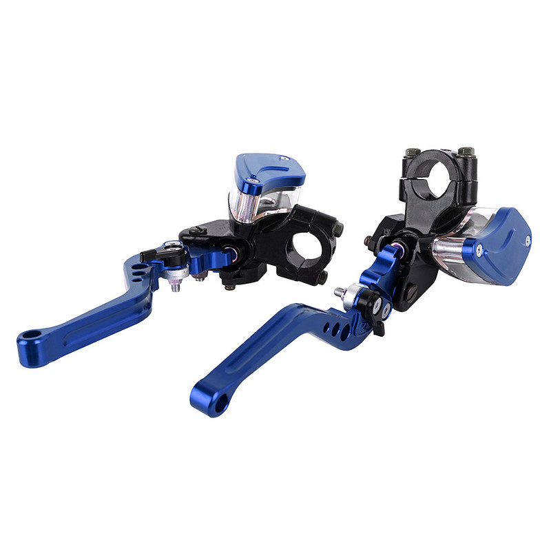 CNC hliníková sada 7/8" 22mm motocyklových hydraulických brzdových spojkových pák s nádržkou hlavného valca