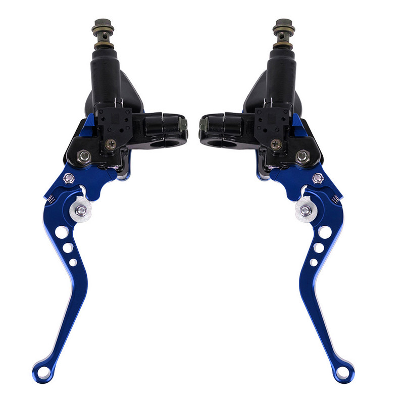 CNC hliníková sada 7/8" 22mm motocyklových hydraulických brzdových spojkových pák s nádržkou hlavného valca