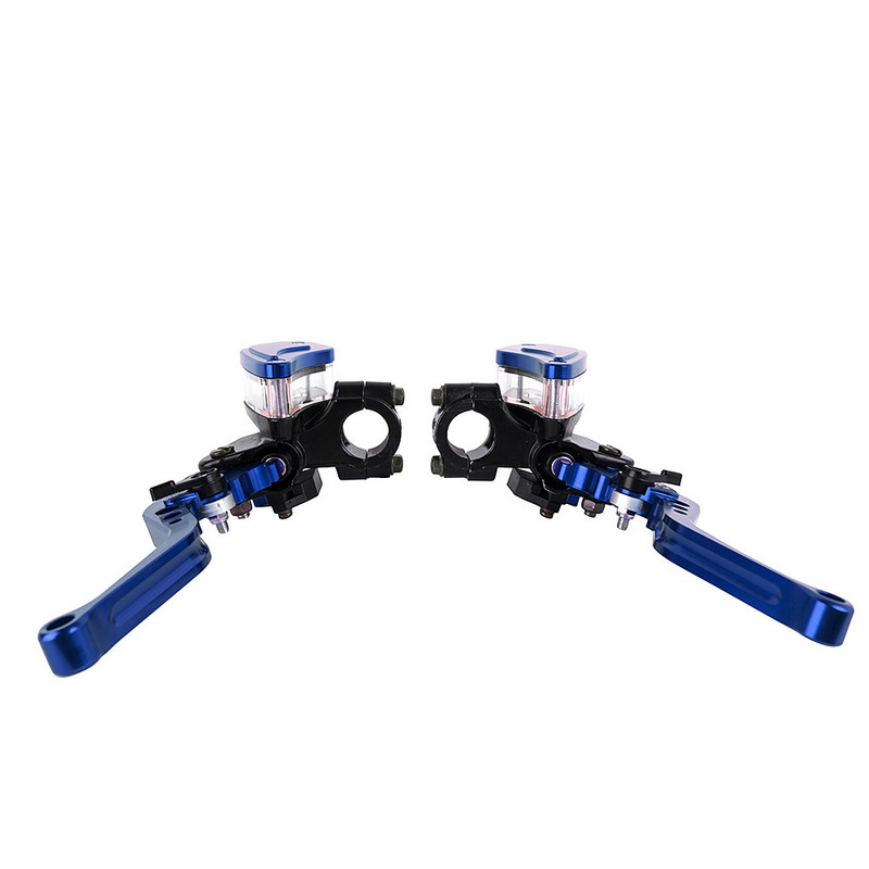 CNC hliníková sada 7/8" 22mm motocyklových hydraulických brzdových spojkových pák s nádržkou hlavného valca