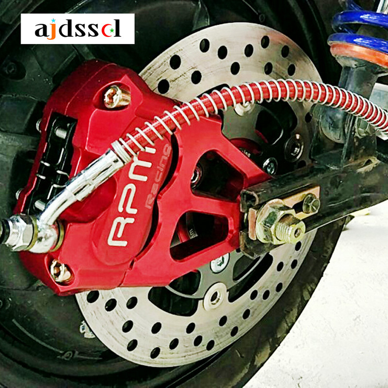 Universalus CNC 82 mm skylės žingsnio motociklo galinių stabdžių / amortizatorių sistemos adapterio laikiklis tinka 82 mm stabdžių apkaboms ant galinio rato stabdžio