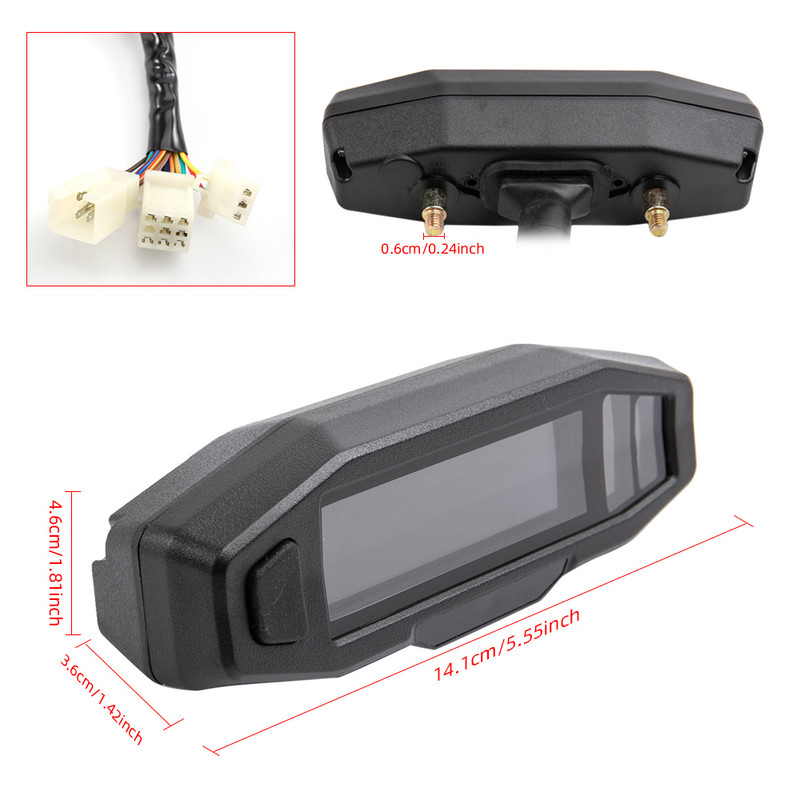 NOU Mini Universal RPM Contor Motocicletă Vitezometru Digital Odometru Instrument de Injecție Electric Carburator pentru Rusă KR200