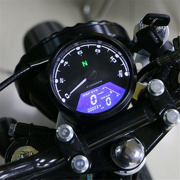 Нов измервателен уред за мотоциклети LED дигитален индикатор Тахометър Одометър Скоростомер Многофункционален измервател на маслото с циферблат за нощно виждане