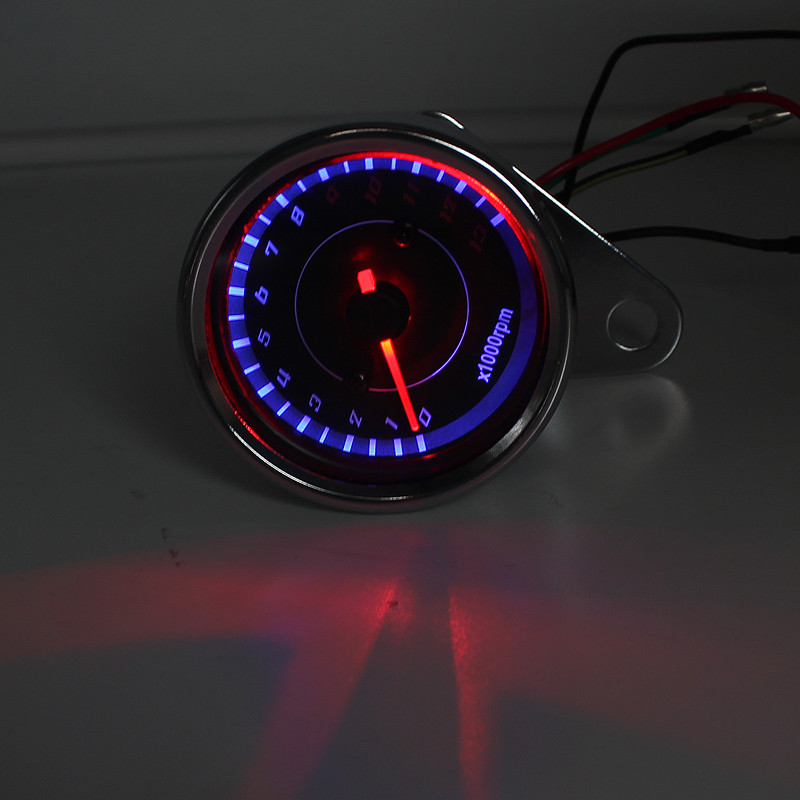 WUPP 1000 RPM univerzálny motocyklový tachometer LED obrazovka DC 12V Meter Gauge 13K rýchlomer pre Hondu Yamaha Suzuki