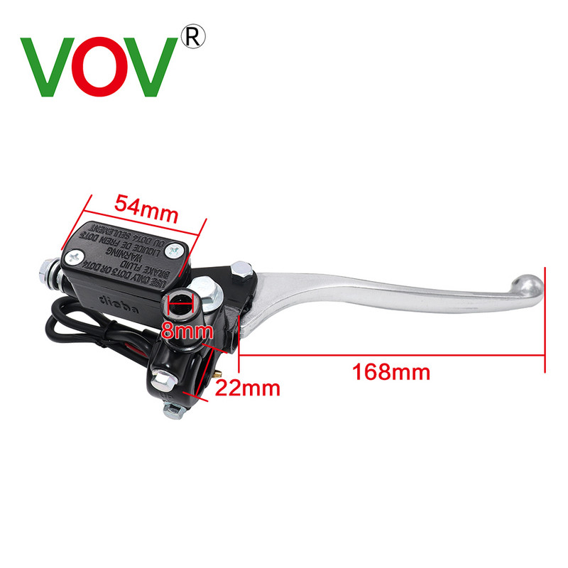 Motorkerékpár fék szivattyú Buggy Scooter Univerzális henger hidraulikus tengelykapcsoló fogantyú Tartozékok Bal jobb fekete ezüst fékkar