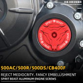 Kryt motora motocykla, otvor pre skrutku, uzáver kľukovej skrine magneta, olejový uzáver pre VOGE 500AC 500R 500DS HONDA CB400F