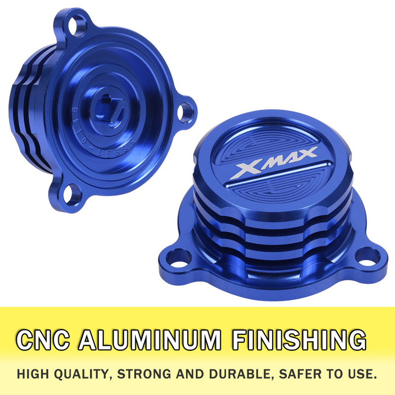Motociklo modifikuoto vandens alyvos kuro filtro bako aušinimo spinduliuojančio dangčio dangtelis, skirtas Yamaha XMAX300 XMAX250 X MAX XMAX 250 300 400