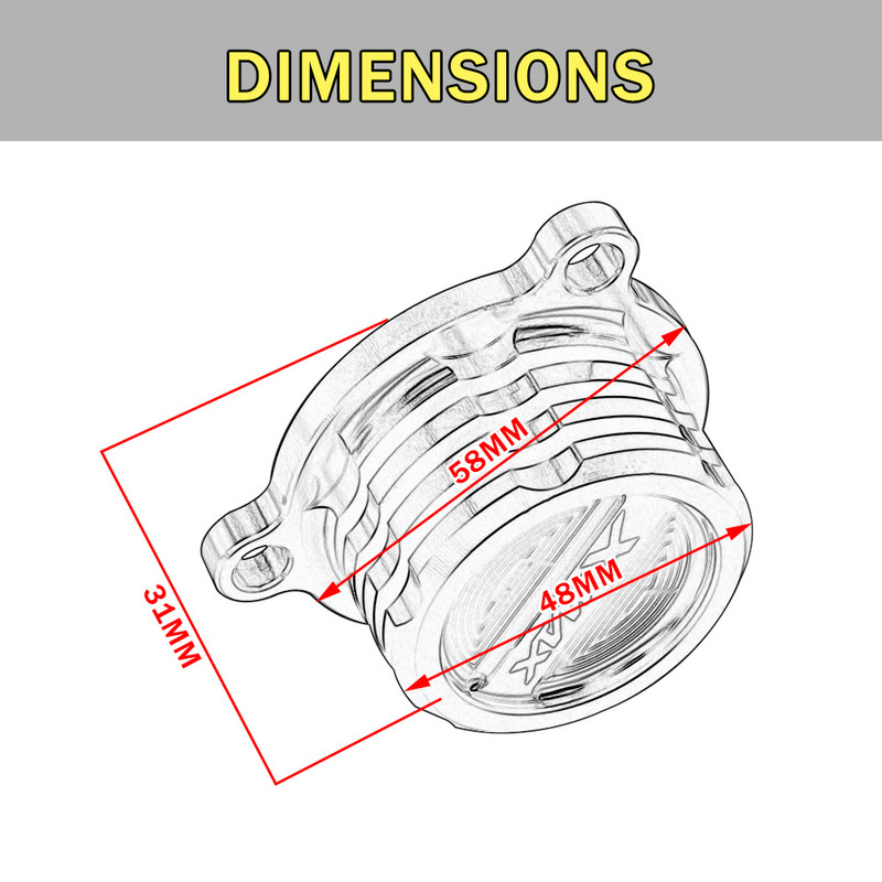 Motociklo modifikuoto vandens alyvos kuro filtro bako aušinimo spinduliuojančio dangčio dangtelis, skirtas Yamaha XMAX300 XMAX250 X MAX XMAX 250 300 400