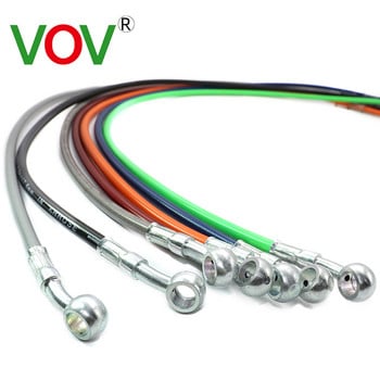 Метални маркучи за мотоциклети спирачен маркуч Bike Braided Brake Hose Line Стоманен хидравличен газов кабел за мотоциклетни спирачни линии кабел atv