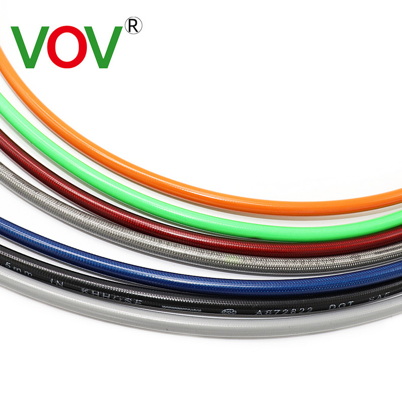 Motociklų metalinės žarnos stabdžių žarna Dviračių pynimo stabdžių žarna Linija Plieninė Hidraulinis dujų kabelis motociklų stabdžių linijų kabeliui ATV