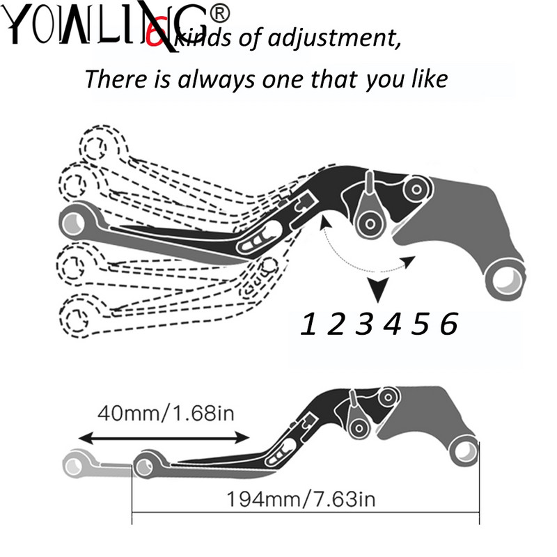 Skirta YAMAHA Tenere700 2019 2020 Rankenos stabdžių sankaba Motociklų priedai Sulankstomos stabdžių sankabos svirtys tenere 700 XTZ 700 ZTZ 700