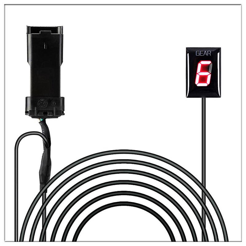 Ukazovateľ prevodového stupňa pre motocykle Ducati Cafe Racer Monster 696 796 1100 Scrambler 400, montáž na riadiacu jednotku motora, zobrazenie rýchlosti a prevodového stupňa 1-6 úrovní