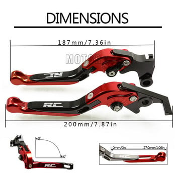 CNC алуминиеви мотоциклетни регулируеми сгъваеми спирачни лостове на съединителя за RC200 RC390 RC125 RC 200 390 250 125 сгъваем мотоциклет