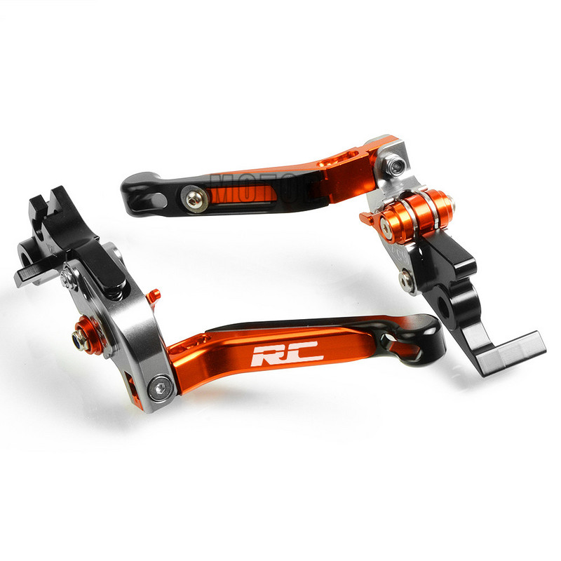 CNC alumínium motorkerékpár állítható összecsukható fék tengelykapcsoló karok RC200 RC390 RC125 RC 200 390 250 125 motorkerékpárhoz