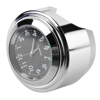 Нов за аксесоари за мотоциклети Harley Алуминиев водоустойчив 22/25 мм часовник за монтиране на кормилото на мотоциклет, часовник с циферблат, кварцов часовник