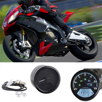 12000 RMP LCD скоростомер Одометър Оборотомер 1-4 цилиндъра Мотоциклетен габарит Мотоциклетно цифрово табло Универсално