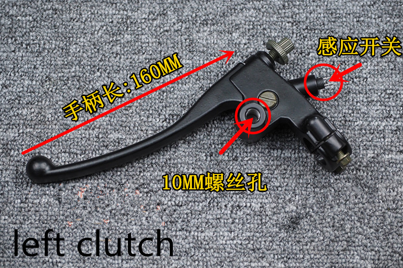Motorkerékpár alkatrészek CG125 Motorkerékpár Kuplung kormány CG125 Motorkerékpár fék kormány Kuplung fogantyú Tükörülés fogantyú 125cc