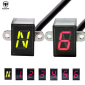 ROAOPP Universal Motocicletă 1-6 viteze Indicator de afișare digitală a treptei de viteză Montare directă impermeabilă pentru Suzuki Honda Yamaha Kawasaki