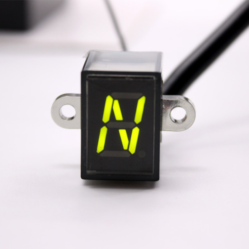 ROAOPP Universal Motocicletă 1-6 viteze Indicator de afișare digitală a treptei de viteză Montare directă impermeabilă pentru Suzuki Honda Yamaha Kawasaki