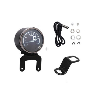 Többfunkciós mérőműszerek Műszerek Motorkerékpár Digitális kilométer-számláló Fordulatszámmérő Üzemanyagszint Sebességmérő Kijelző Led Kerek 12000rpm
