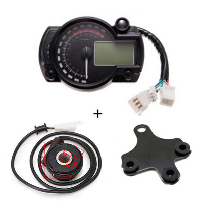15000 ford./perc Modern Motorkerékpár Digitális Világító LCD Digitális Sebességmérő Fordulatszámmérő Fordulatszámmérő Állítható motorkerékpár sebességmérő