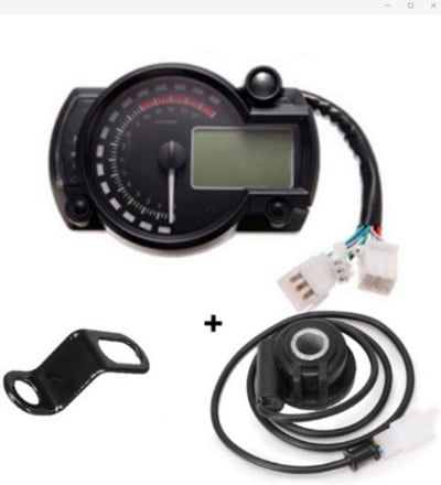 15000 ford./perc Modern Motorkerékpár Digitális Világító LCD Digitális Sebességmérő Fordulatszámmérő Fordulatszámmérő Állítható motorkerékpár sebességmérő