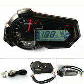 Univerzálny 1200 ot./min. motocyklový tachometer, otáčkomer, LCD digitálny rýchlomer pre 2,4 valce N1-6