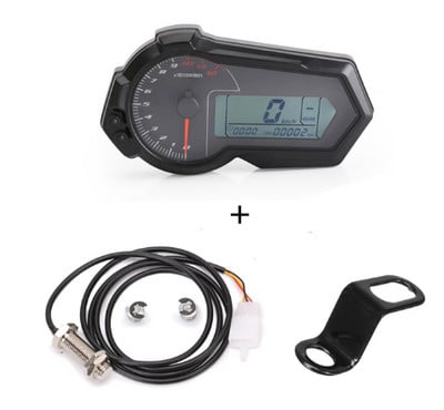 Univerzálny 1200 ot./min. motocyklový tachometer, otáčkomer, LCD digitálny rýchlomer pre 2,4 valce N1-6