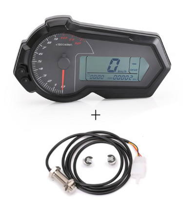 Univerzálny 1200 ot./min. motocyklový tachometer, otáčkomer, LCD digitálny rýchlomer pre 2,4 valce N1-6