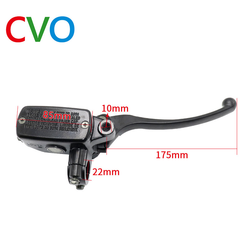 Univerzális 14 mm-es fekete 7/8" 22 mm-es motorkerékpár első fék tengelykapcsoló főhenger motorkerékpár hidraulikus szivattyú motorkerékpár fékkarja